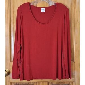 Soma Shirt Women's Medium Short Red Loungewear Intimates Comfy Pajamas Sleepwear